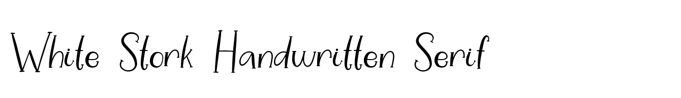 White Stork Handwritten Serif